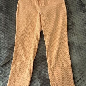 Banana Republic Peach and White Patterned Pants